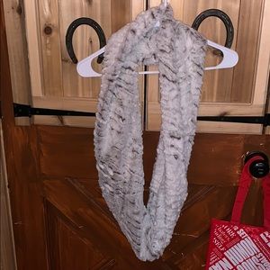 Off white blackish brownish infinity scarf